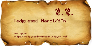 Medgyessi Marcián névjegykártya